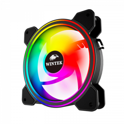 Вентилятор для корпуса Wintek M9-B-12 PRO ARGB, 12 см, 3 pin ARGB + 4 pin PWM