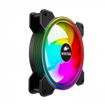 Вентилятор для корпуса Wintek M9-B-12 PRO ARGB, 12 см, 3 pin ARGB + 4 pin PWM