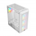 Корпус Wintek Mars PS195-6-M-W TG, ATX/Micro ATX, USB 1*3.0/2*2.0, 0,45mm, 4*12cm ARGB fan (контроллер + пульт д/у в комплекте), белый
