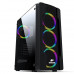 Корпус Wintek Star JX188-2 TG, ITX/ATX, USB 1*3.0/2*2.0, HD-Audio+Mic, 0,5mm, 4*ARGB fan (контроллер + пульт д/у в комплекте), чёрный