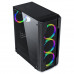 Корпус Wintek Star JX188-2 TG, ITX/ATX, USB 1*3.0/2*2.0, HD-Audio+Mic, 0,5mm, 4*ARGB fan (контроллер + пульт д/у в комплекте), чёрный