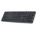 Клавиатура Wintek WS-KB-502, USB, рус/англ/каз, 1.5 м, чёрная