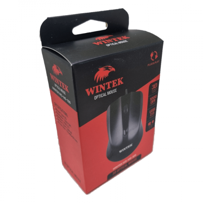 Мышь Wintek WS-MS-926, USB, 1000 dpi, 1.5 м, чёрная