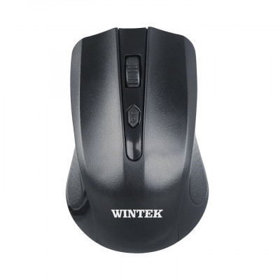 Мышь беспроводная Wintek WS-WMS-109, 2.4GHz, 1600 dpi, чёрная + батарейка