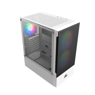 Корпус Wintek Shadow PRO 801 W-M TG, ATX, USB 1*3.0/2*2.0, HD-Audio+Mic, 2*14cm+1*12cm ARGB fan (без контроллера), белый