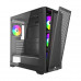 Корпус Wintek Andromeda MAX P193-M-B TG, ATX, USB 2*3.0/1*2.0, HD+Mic, 0,5mm, 4*12cm ARGB (контроллер + пульт д/у в комплекте), Black