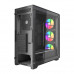 Корпус Wintek Andromeda MAX P193-M-B TG, ATX, USB 2*3.0/1*2.0, HD+Mic, 0,5mm, 4*12cm ARGB (контроллер + пульт д/у в комплекте), Black