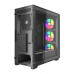 Корпус Wintek Andromeda MAX P193-M-B TG, ATX, USB 2*3.0/1*2.0, HD+Mic, 0,5mm, 4*12cm ARGB (контроллер + пульт д/у в комплекте), Black