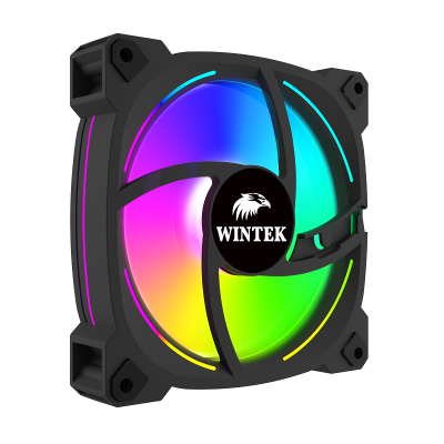 Вентилятор для корпуса Wintek SX-F214-B-12 RGB, 12 см, 4 PIN MOLEX, MAIN, Black (LC Knight)