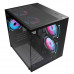 Корпус Wintek Aquarium H101-B TG, mATX, USB 1*3.0/1*2.0, 5*12cm ARGB PWM (контр. + пульт д/у), чёрный