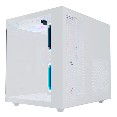 Корпус Wintek Aquarium H101-W TG, mATX, USB 1*3.0/1*2.0, 5*12cm ARGB PWM (контр. + пульт д/у), белый
