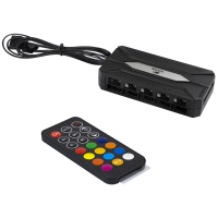 Контроллер Wintek WT-04, 10 портов (3 pin ARGB + 4 pin PWM), беспроводной пульт дистанционного управления