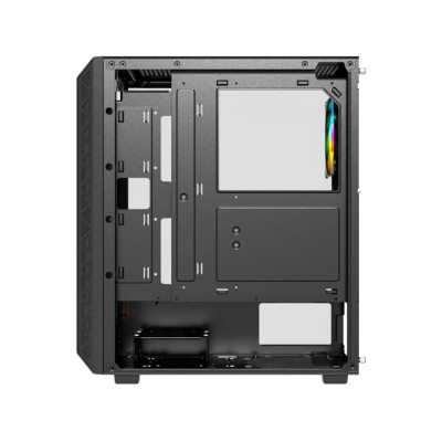 Корпус Wintek Mars PS195-6-M-B TG, ATX/Micro ATX, USB 1*3.0/2*2.0, 0,45mm, 4*12cm ARGB fan (контроллер + пульт д/у в комплекте), чёрный