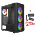 Корпус Wintek Tornado Pro PS195-B-M TG, ATX, USB 2*3.0/1*2.0, HD+Mic, 0,5mm, 4*12cm ARGB, Black