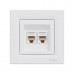 Розетка двойная компьютерная SE EPH4400121 Asfora RJ45 в сборе белый