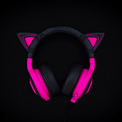 Накладные кошачьи ушки на гарнитуру Razer Kitty Ears for Kraken - Neon Purple