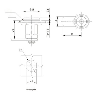Замок металлический с ключом Deluxe MS403