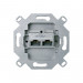 Компьютерная розетка RJ45 мех-м MERTEN MTN465706 х2 8/8 кат. 6