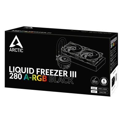 Водяное охлаждение ARCTIC Liquid Freezer III - 280 A-RGB(Black), ACFRE00143A, S1851/1700/1200/AMD4/5