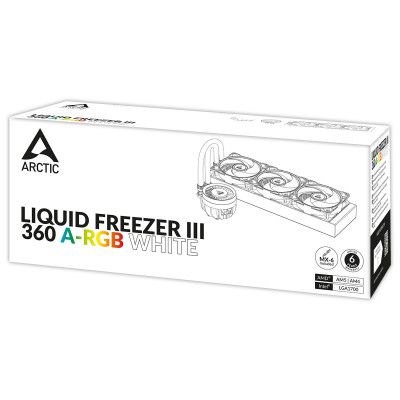 Водяное охлаждение ARCTIC Liquid Freezer III - 360 A-RGB(White), ACFRE00152A, S1851/1700/1200/AMD4/5