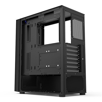 Компьютерный корпус Huntkey BU530, Без БП, 0.5mm, 2xUSB2.0, 1xUSB3.0, HD-Audio, ATX/mATX, Black