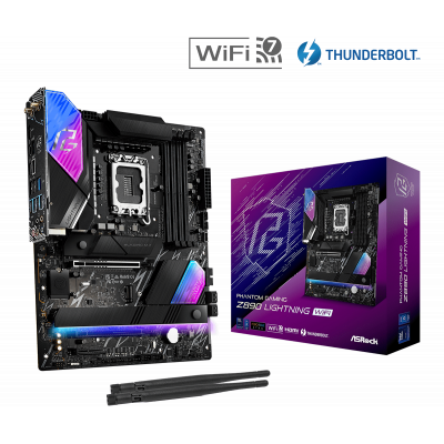 Материнская плата ASRock Z890 LIGHTNING WIFI LGA1851 4xDDR5 4xSATA 4xM.2 HDMI Type-C ATX
