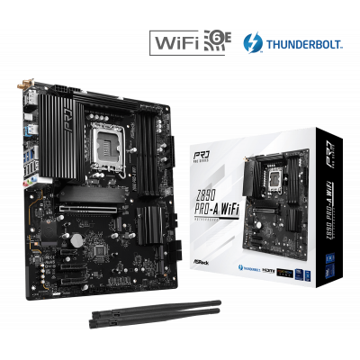 Материнская плата ASRock Z890 PRO-A WIFI LGA1851 4xDDR5 4xSATA 6xM.2 HDMI DP Type-C ATX