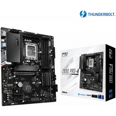 Материнская плата ASRock Z890 PRO-A LGA1851 4xDDR5 4xSATA 4xM.2 HDMI DP Type-C ATX