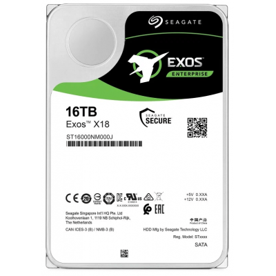 Корпоративный жесткий диск 16Tb Seagate EXOS X18 SATA3 3.5