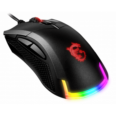 Мышь MSI Clutch GM50 USB2.0/TPE-кабель 2м/Вес 87г./RGB подсветка/Черный