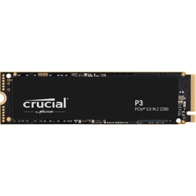 Твердотельный накопитель  500Gb SSD Crucial P3 3D NAND M2 PCIe NVMe R3500Mb/s W1900MB/s CT500P3SSD8