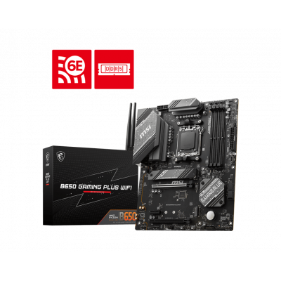 Материнская плата MSI B650 GAMING PLUS WIFI AM5 B650 4xDDR5 4xSATA3 RAID 2xM.2 HDMI DP ATX