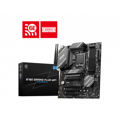 Материнская плата MSI B760 GAMING PLUS WIFI LGA1700 B760 4xDDR5 4xSATA3 RAID 2xM.2 HDMI DP ATX