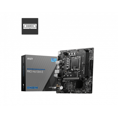 Материнская плата MSI PRO H610M-E LGA1700 H610 2xDDR5 4xSATA3 M.2 VGA HDMI mATX