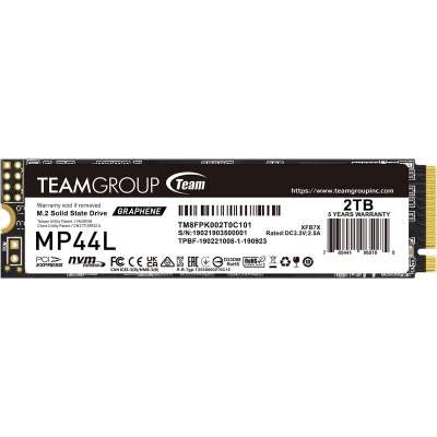 Твердотельный накопитель 2000GB SSD TeamGroup MP44L PCIe 4.0 R4800Mb/s, W4400MB/s TM8FPK002T0C101