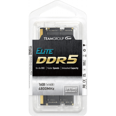 Оперативная память для ноутбука 16GB DDR5 4800Mhz Team Group ELITE SO-DIMM TED516G4800C40D-S01