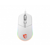 Мышь MSI Clutch GM11 Полноцветная RGB подсветка с 7 световыми эффектами. 5-уровневый сенсор White