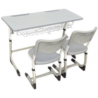 Двухместная регулируемая парта UniTech  Длина 120 см, Ширина 50 см, Высота 67-77 см Цвет: Серый Двухместная регулируемая парта UniTech  Длина 120 см, Ширина 50 см, Высота 67-77 см Цвет: Серый