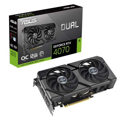 Видеокарта ASUS GeForce RTX4070 OC, 12GB GDDR6X 192-bit 1xHDMI 3xDP DUAL-RTX4070-O12G-EVO