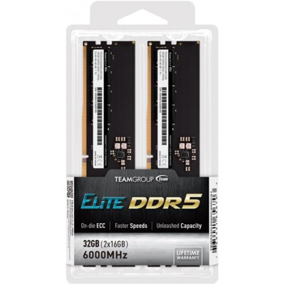 Оперативная память 32GB Kit (2x16GB) 6000MHz DDR5 Team Group ELITE PC5-48000 TED532G6000C48DC01