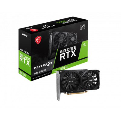 Видеокарта MSI GeForce RTX 3050 VENTUS 2X 6G OC, 6G GDDR6 96-bit 2xHDMI DP