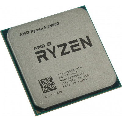 Процессор AMD Ryzen 5 2400G 3,6ГГц (3,9ГГц Turbo) Raven Ridge 4/8 2MB L2 4MB L3 65W VEGA AM4 OEM