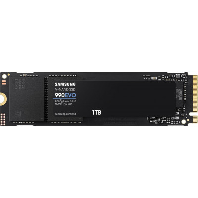 Твердотельный накопитель 1000Gb SSD Samsung 990 EVO M.2 PCIe 4.0 R5000Mb/s W4200MB/s MZ-V9E1T0BW
