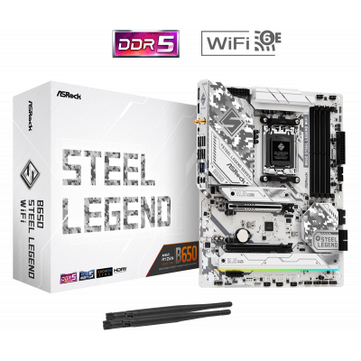 Материнская плата ASRock B650 STEEL LEGEND WIFI AM5 4xDDR5 4xSATA3 2xM.2 HDMI DP ATX