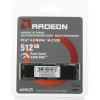 Твердотельный накопитель  512GB SSD AMD RADEON R7 M.2 2280 PCI-E Gen4 R5200Mb/s W2800MB/s R7MP512G8
