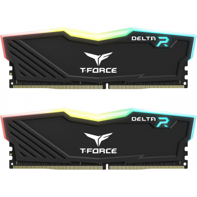 Оперативная память 16GB Kit (2x8GB) 3200MHz DDR4 Team Group DELTA RGB TF3D416G3200HC16FDC01 Black