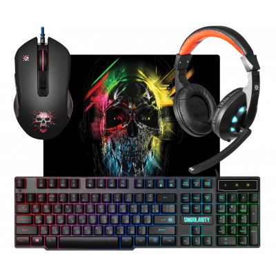 Игровой набор Defender Singularity MKP-118 мышь+клавиатура+гарнитура+ков., НОВИНКА!