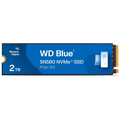 Твердотельный накопитель 2000GB SSD WD BLUE SN580 PCIe M.2 (2280) R4150Mb/s, W4150MB/s WDS200T3B0E