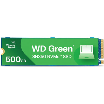 Твердотельный накопитель  500GB SSD WD GREEN SN350 M.2 2280 NVMe x4 R2400Mb/s W1500Mb/s WDS500G2G0C
