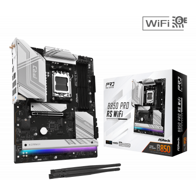 Материнская плата ASRock B850 PRO RS WIFI AM5 4xDDR5 4xSATA 3xM.2  1xUM.2 21xUSB 1xHDMI ATX